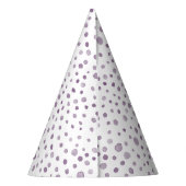 Plum Confetti Watercolor Dots Party Hat Partyhütchen (Rückseite)