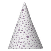 Plum Confetti Watercolor Dots Party Hat Partyhütchen (Rechts)