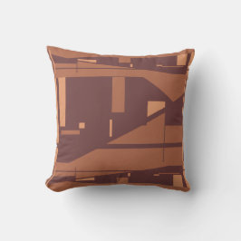 Plum Coral Turquoise Mediterranes Mosaik Abstrakt Kissen