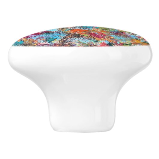 Plum Crazy Keramik Pull Keramikknauf (Seitenansicht)