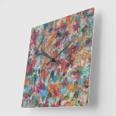 Plum Crazy Wall Clock Quadratische Wanduhr (Winkel)