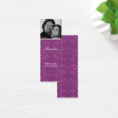 Plum Damask Skinny Favor Tag (Schreibtisch)