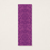 Plum Damask Skinny Favor Tag (Rückseite)