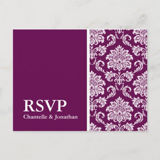 Plum Damask UAWG Postkarte (Vorderseite)