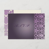 Plum Damask/UAWG RSVP Karte (Vorne/Hinten)