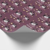 Plum Decorative Snowmen Geschenkpapier (Ecke)