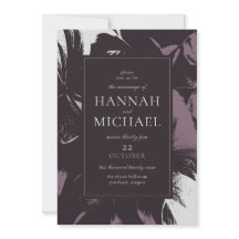 Plum Eggplant Abstrakte Blumenhochzeit