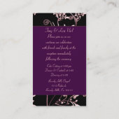 Plum Elegance Heart Floral Wirbel Begleitkarte (Rückseite)