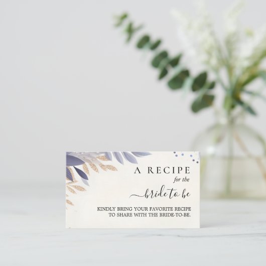 Plum Fall Summer Lavender Sage Brautparty Begleitkarte (Stehend Vorderseite)