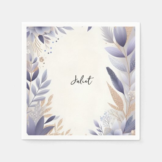 Plum Fall Summer Lavender Sage Brautparty Serviette (Vorderseite)