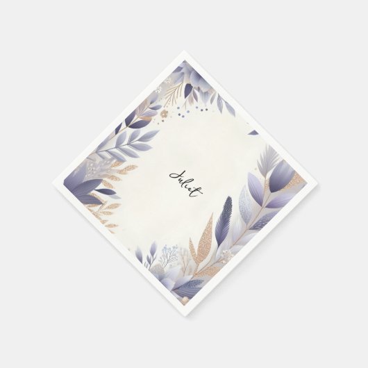 Plum Fall Summer Lavender Sage Brautparty Serviette (Ecke)