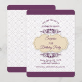 Plum Fantasy Einladung (Vorne/Hinten)