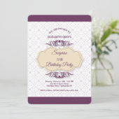 Plum Fantasy Einladung (Stehend Vorderseite)