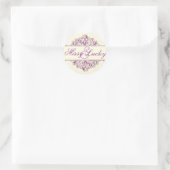 Plum Filigree Bride & Groom Sticker (Tasche)