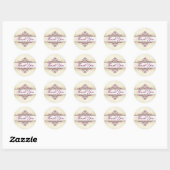 Plum Filigree mit Champagne Danke Sticker (Blatt)