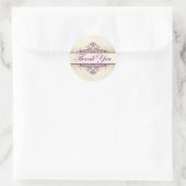 Plum Filigree mit Champagne Danke Sticker (Tasche)