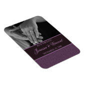 Plum Filigree Speichern Sie das Datum Magnet 3" x  (Rechte Seite)