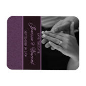 Plum Filigree Speichern Sie das Datum Magnet 3" x  (Horizontal)