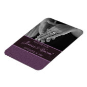 Plum Filigree Speichern Sie das Datum Magnet 3" x  (Linke Seite)