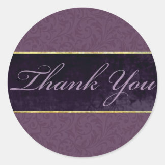 Plum Filigree Vielen Dank, Sticker/Siegel Runder Aufkleber