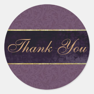 Plum Filigree Vielen Dank, Sticker/Siegel Runder Aufkleber
