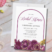Plum floral Arch Bridal Dusche Einladung