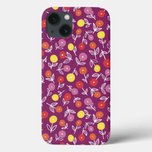 Plum Floral Ditsy iPhone Case