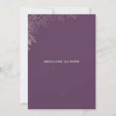 Plum Floral Dusty Rose Wedding Invitation Einladung (Rückseite)
