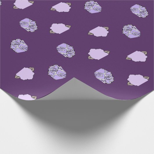 Plum Floral Geschenkpapier (Ecke)