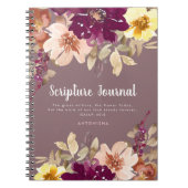 Plum floral Personalisiert Scripting Journal Notizblock (Vorderseite)