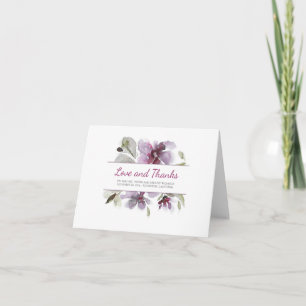 Plum Floral Watercolor Wedding Danke