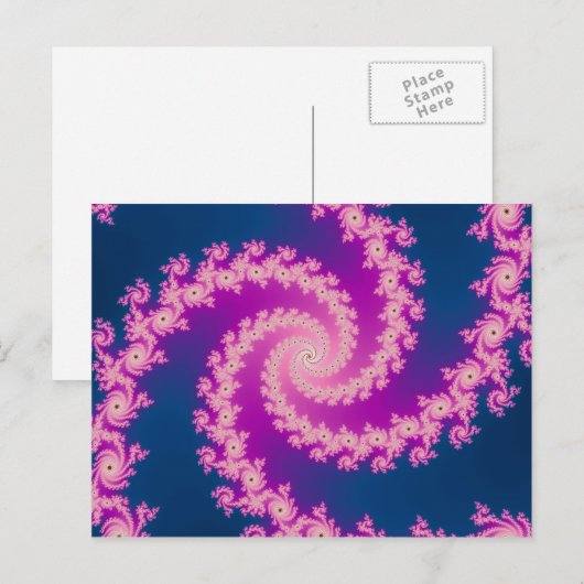 Plum - Fraktal Postkarte (Vorne/Hinten)