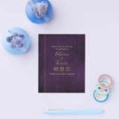 Plum & Gold Regal Save the Date Budget Flyer (Einzeln)