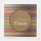 Plum Gold und Grau Blue Serviette (Vorderseite)