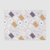 PLUM GOLD WHITE PLAYCARDS SEIDENPAPIER (Vorderseite)