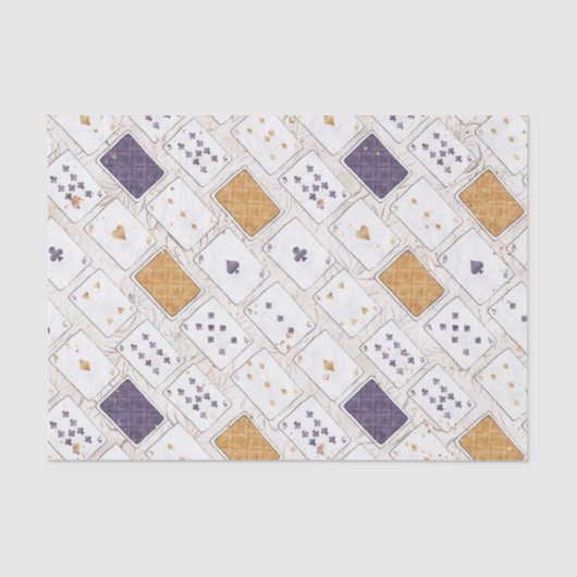 PLUM GOLD WHITE PLAYCARDS SEIDENPAPIER (Vorderseite)
