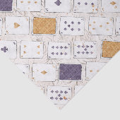 PLUM GOLD WHITE PLAYCARDS SEIDENPAPIER (Ausschnitt)