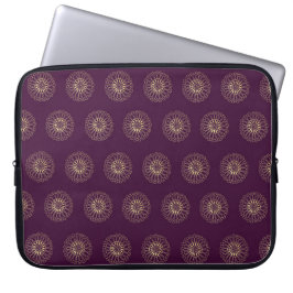 Plum | Golden Zinnia Flower Medallions Laptopschutzhülle