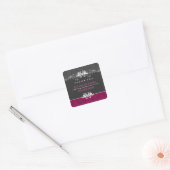 Plum Gray Damask Wedding Planner Danke Sticker (Umschlag)
