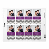 Plum Grey Zickzack Foto Wedels Labels (Vorne)