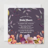 Plum Herbst Brautparty Einladung (Vorderseite)