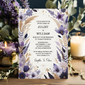 Plum Herbst Sommer Lavendel Sage Hochzeit Einladung