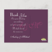 Plum/Hochzeit/Danke, Postkarten (Rückseite)