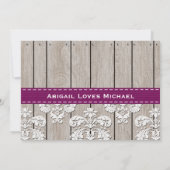 Plum Hydrangea Mason Jar Brautparty Einladung (Rückseite)