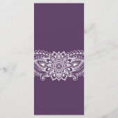Plum Indian Paisley Dinner Menu Card Menükarte (Rückseite)