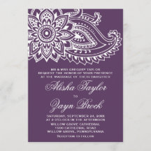 Plum Indian Paisley Formal Wedding