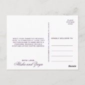 Plum Indian Paisley Vielen Dank Postkarte (Rückseite)