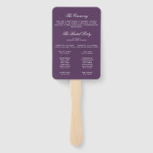 Plum Indian Paisley Wedding Program Fächer (Rückseite)