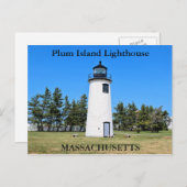 Plum Island Lighthouse, Massachusetts Postkarte (Vorne/Hinten)