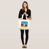 Plum Island Lighthouse, Massachusetts Tote Bag Jumbo Stoffbeutel (Vorderseite (Model))